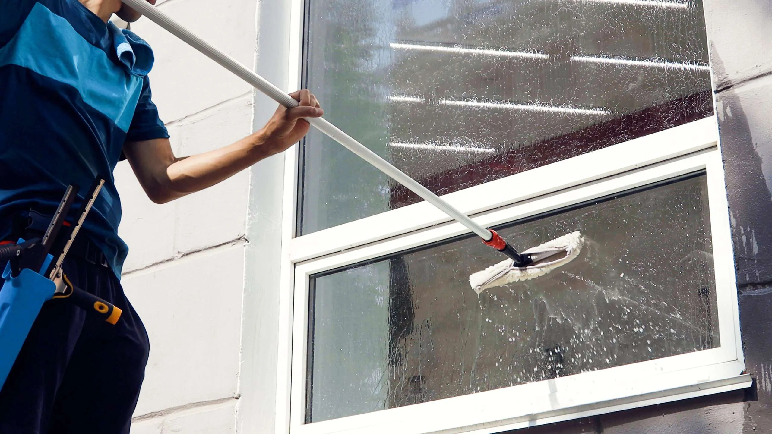 Interior and exterior window cleaning